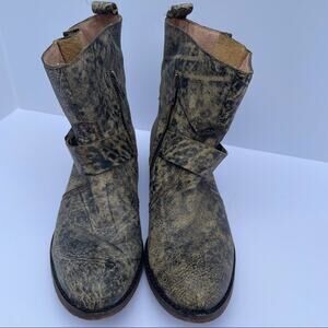 Spirit by Lucchese Boots Olivia Short Size 6.5 Leather Cowboy Leather Sole Ankle